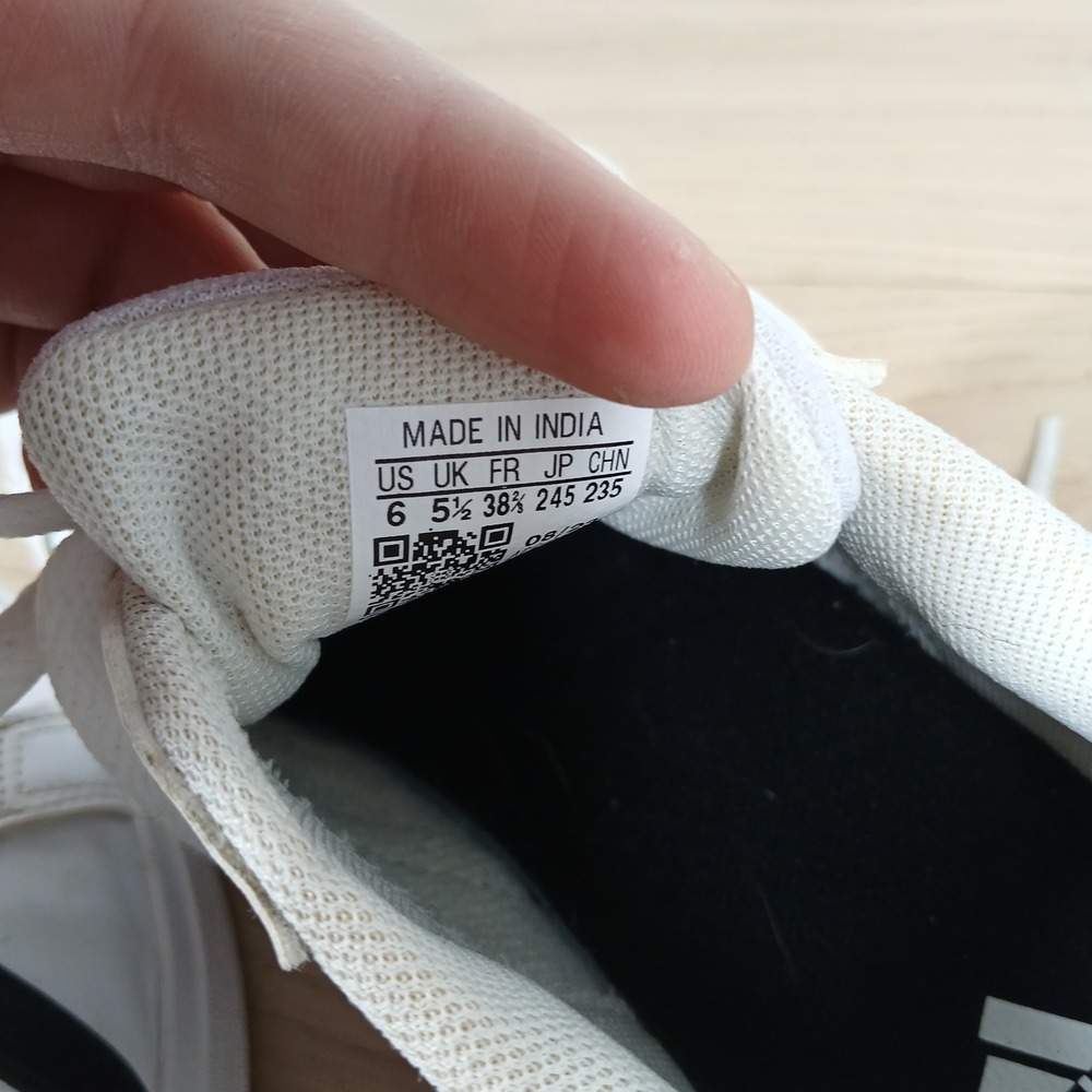 adidas White Black Classic Court Sneakers - Picture 9 of 10